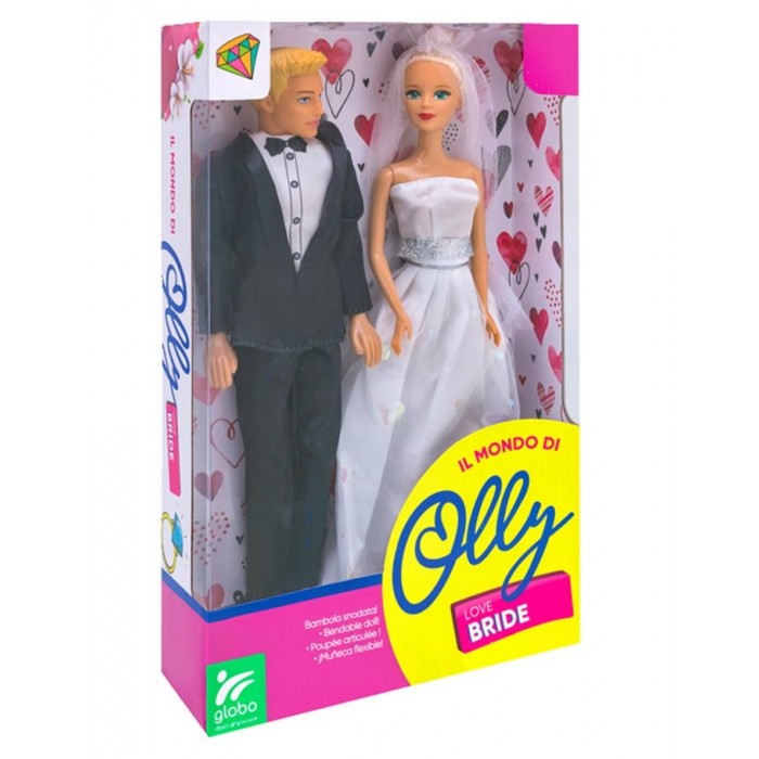 Σετ κούκλες νύφη και γαμπρός 31εκ Globo 41773 ΠΑΙΧΝΙΔΟΛΑΜΠΑΔΕΣ